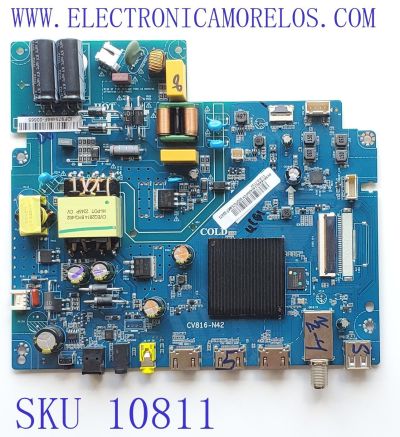 MAIN FUENTE ((COMBO)) PARA TV HKPRO·ROKU TV / NUMERO DE PARTE SVSR15A403-MA200CK / CV816-N42 / IDF975466F / MIDF975466F / PANEL LVF430HKDX E0065 / DISPLAY PT430CT03-14 / MODELO HKP43R02